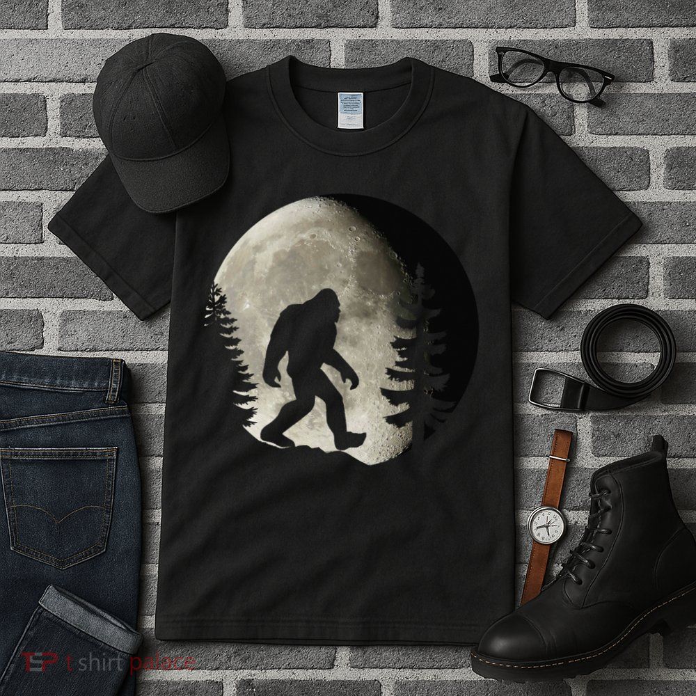 Bigfoot, Sasquatch, Yeti, Moon Tall T-Shirt