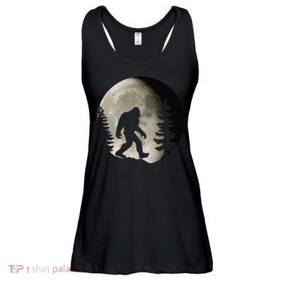 Bigfoot, Sasquatch, Yeti, Moon Ladies Essential Flowy Tank