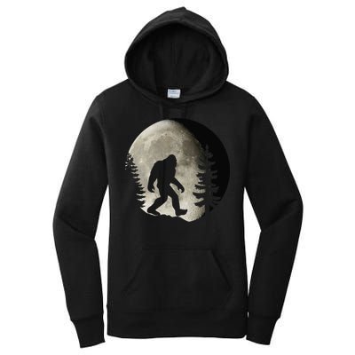Bigfoot, Sasquatch, Yeti, Moon Women's Pullover Hoodie