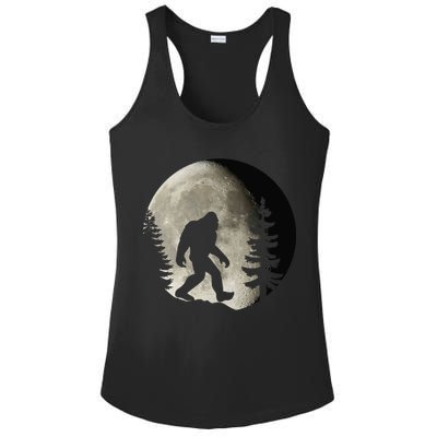 Bigfoot, Sasquatch, Yeti, Moon Ladies PosiCharge Competitor Racerback Tank