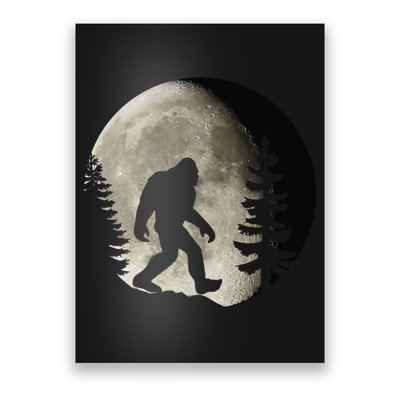 Bigfoot, Sasquatch, Yeti, Moon Poster