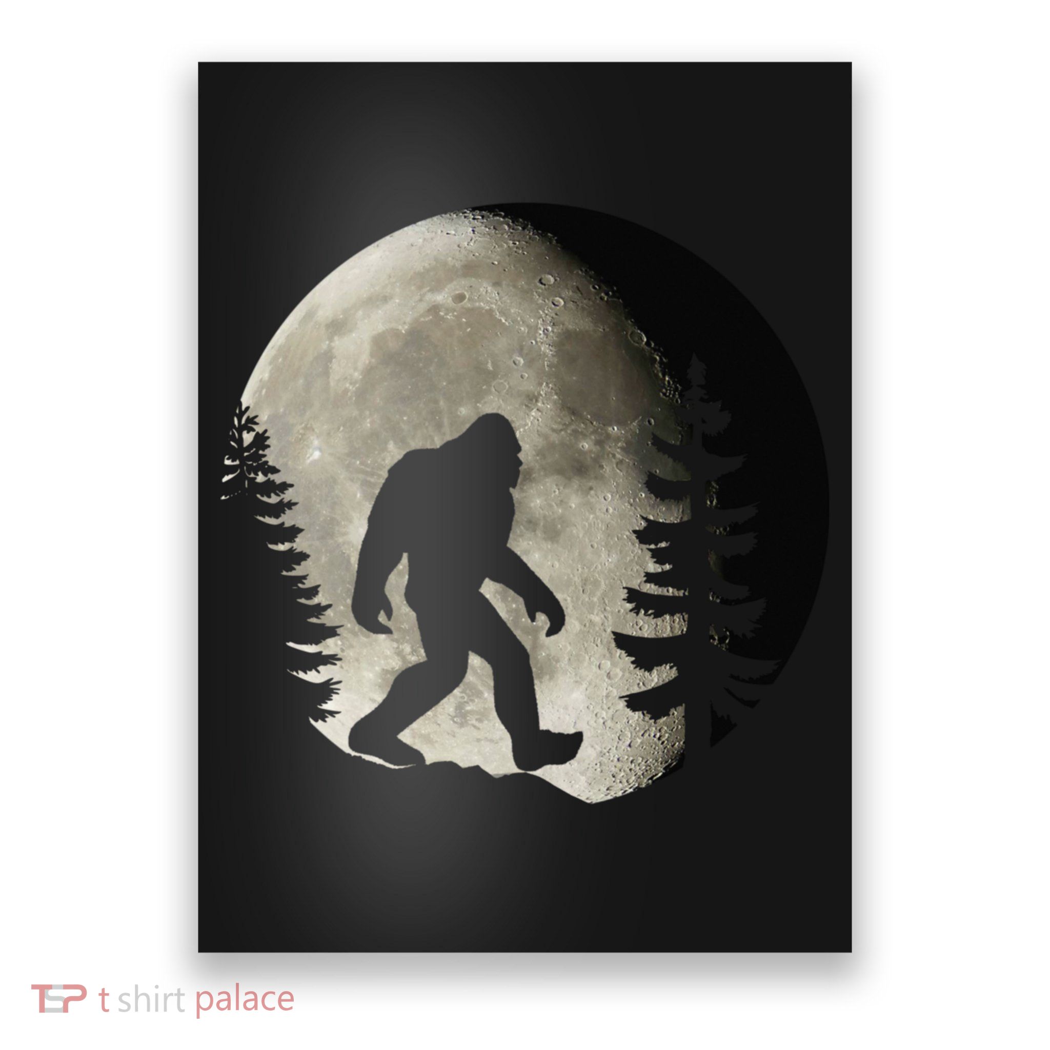 Bigfoot, Sasquatch, Yeti, Moon Poster