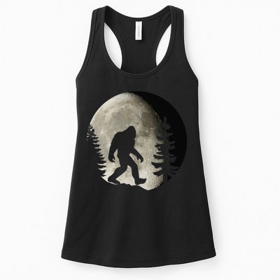 Bigfoot, Sasquatch, Yeti, Moon Womens Tank Top