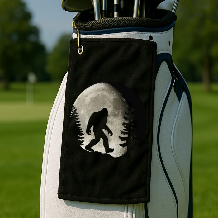 Bigfoot, Sasquatch, Yeti, Moon Golf Towel