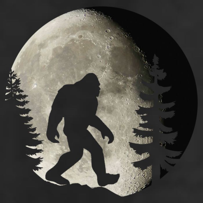 Bigfoot, Sasquatch, Yeti, Moon Golf Towel