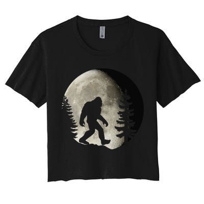 Bigfoot, Sasquatch, Yeti, Moon Crop Top