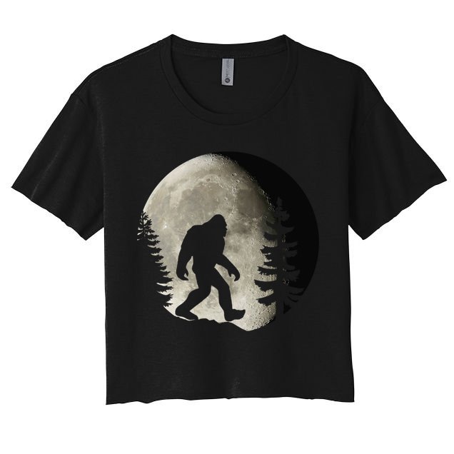 Bigfoot, Sasquatch, Yeti, Moon Crop Top