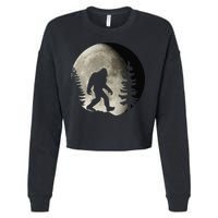 Bigfoot, Sasquatch, Yeti, Moon Cropped Pullover Crew
