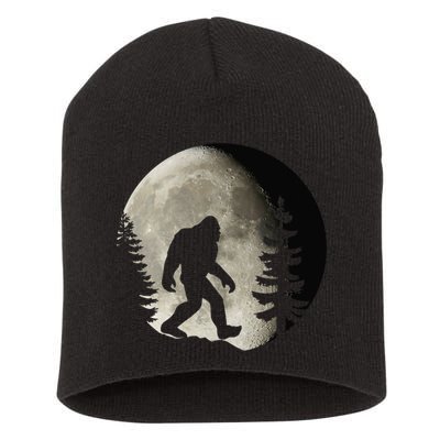 Bigfoot, Sasquatch, Yeti, Moon Short Acrylic Beanie