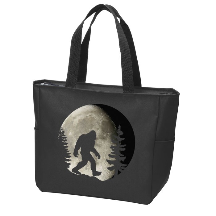 Bigfoot, Sasquatch, Yeti, Moon Zip Tote Bag