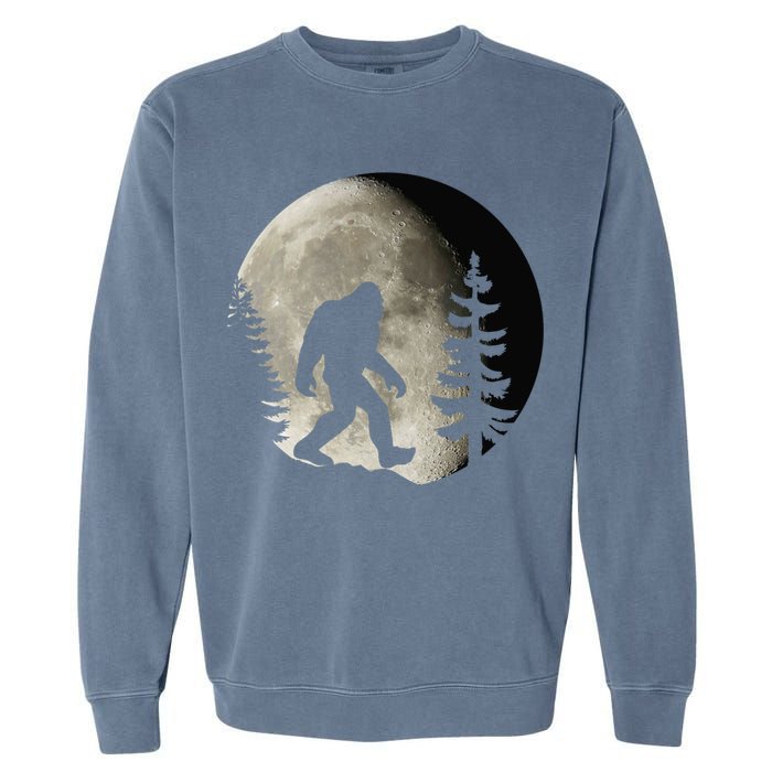 Bigfoot, Sasquatch, Yeti, Moon Garment-Dyed Sweatshirt