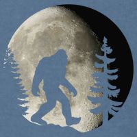 Bigfoot, Sasquatch, Yeti, Moon Garment-Dyed Sweatshirt