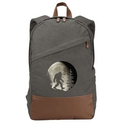 Bigfoot, Sasquatch, Yeti, Moon Cotton Canvas Backpack