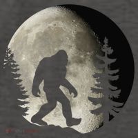 Bigfoot, Sasquatch, Yeti, Moon Vector Backpack