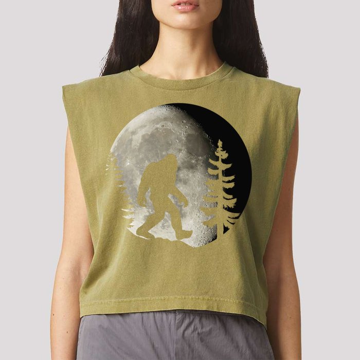 Bigfoot, Sasquatch, Yeti, Moon Garment-Dyed Women's Muscle Tee
