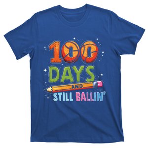 Ballin Through 100 Days Of School Basketball Cute Gift T-Shirt