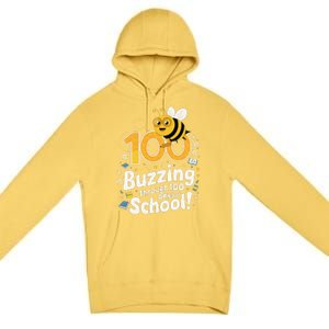 Buzzing Through 100 Days Of School Celebration Classroom Premium Pullover Hoodie