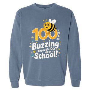 Buzzing Through 100 Days Of School Celebration Classroom Garment-Dyed Sweatshirt