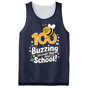 Buzzing Through 100 Days Of School Celebration Classroom Mesh Reversible Basketball Jersey Tank