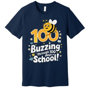 Buzzing Through 100 Days Of School Celebration Classroom Premium T-Shirt