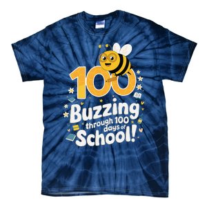 Buzzing Through 100 Days Of School Celebration Classroom Tie-Dye T-Shirt