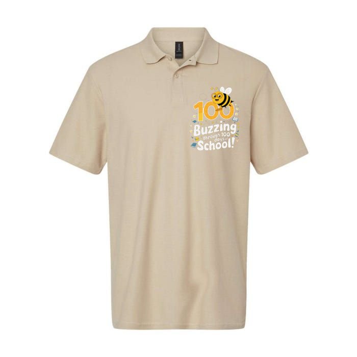 Buzzing Through 100 Days Of School Celebration Classroom Softstyle Adult Sport Polo