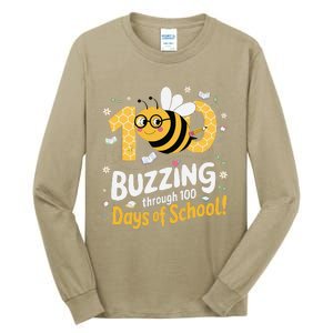 Buzzing Through 100 Days Of School Celebration Classroom Tall Long Sleeve T-Shirt