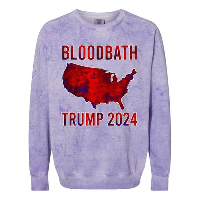 Bloodbath Trump 2024 Colorblast Crewneck Sweatshirt