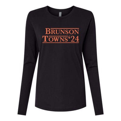 Brunson Towns 24 Womens Cotton Relaxed Long Sleeve T-Shirt