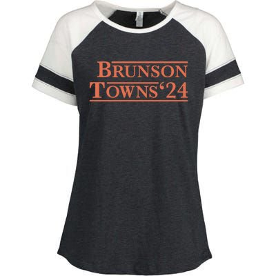 Brunson Towns 24 Enza Ladies Jersey Colorblock Tee