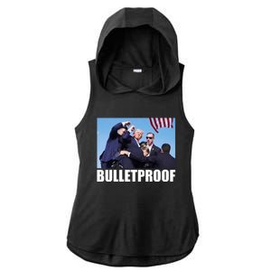 Bulletproof Trump 2024 Take America Back Pennsylvania Rally Ladies PosiCharge Tri-Blend Wicking Draft Hoodie Tank