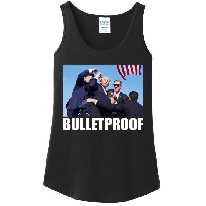 Bulletproof Trump 2024 Take America Back Pennsylvania Rally Ladies Essential Tank