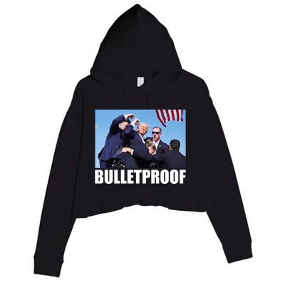 Bulletproof Trump 2024 Take America Back Pennsylvania Rally Crop Fleece Hoodie