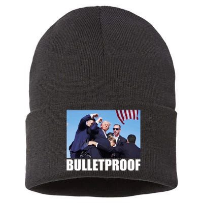 Bulletproof Trump 2024 Take America Back Pennsylvania Rally Sustainable Knit Beanie