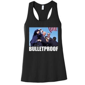 Bulletproof Trump 2024 Take America Back Pennsylvania Rally Women's Racerback Tank