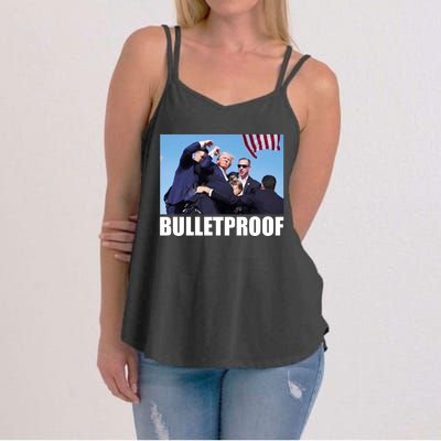 Bulletproof Trump 2024 Take America Back Pennsylvania Rally Women's Strappy Tank