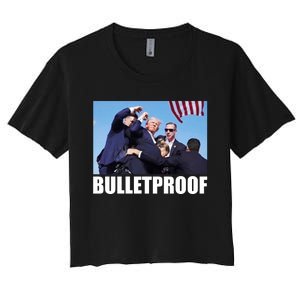 Bulletproof Trump 2024 Take America Back Pennsylvania Rally Women's Crop Top Tee