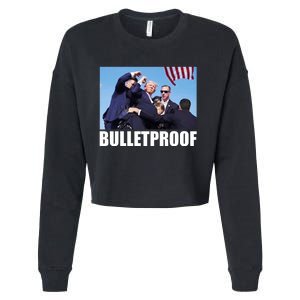 Bulletproof Trump 2024 Take America Back Pennsylvania Rally Cropped Pullover Crew