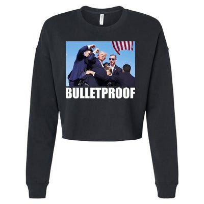 Bulletproof Trump 2024 Take America Back Pennsylvania Rally Cropped Pullover Crew