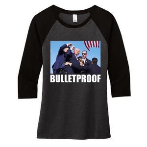 Bulletproof Trump 2024 Take America Back Pennsylvania Rally Women's Tri-Blend 3/4-Sleeve Raglan Shirt