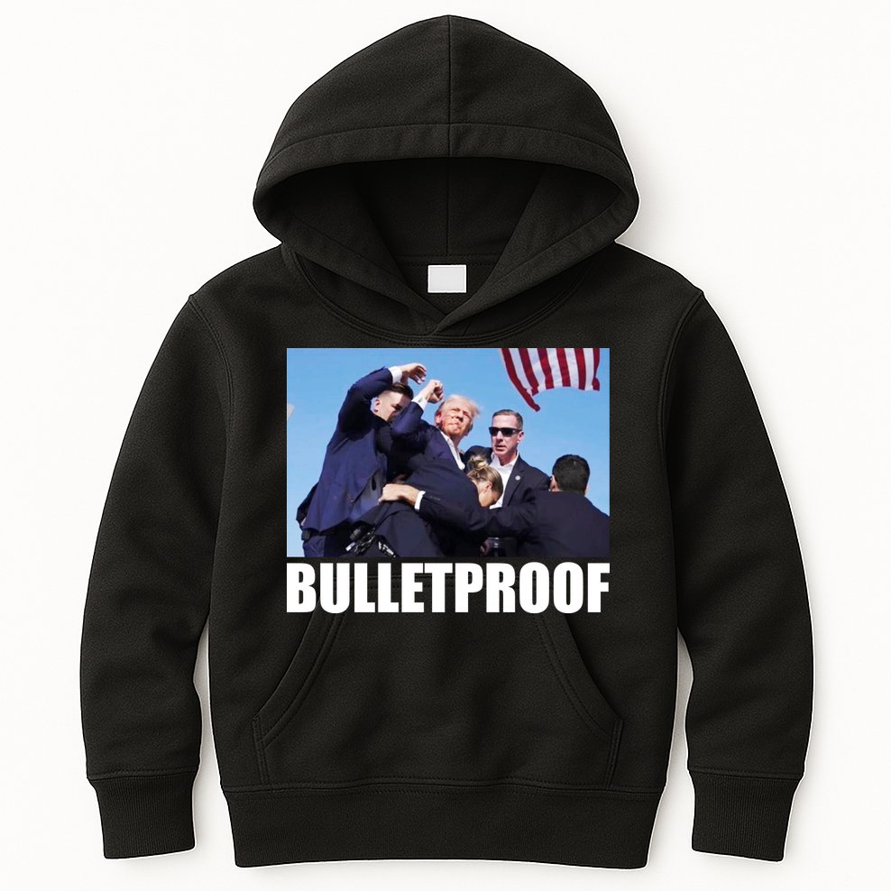 Bulletproof Trump 2024 Take America Back Pennsylvania Rally Kids Hoodie