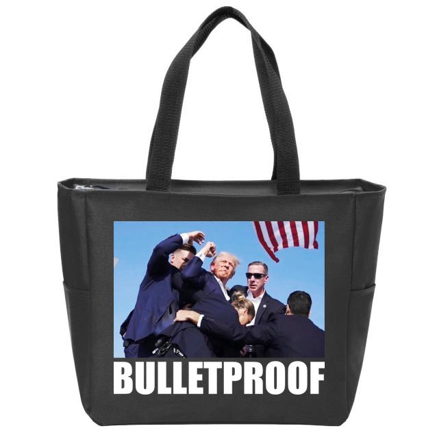 Bulletproof Trump 2024 Take America Back Pennsylvania Rally Zip Tote Bag