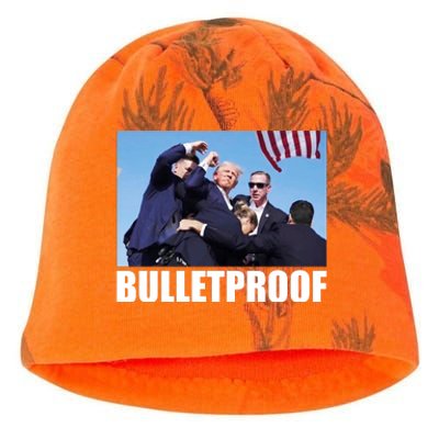 Bulletproof Trump 2024 Take America Back Pennsylvania Rally Kati - Camo Knit Beanie