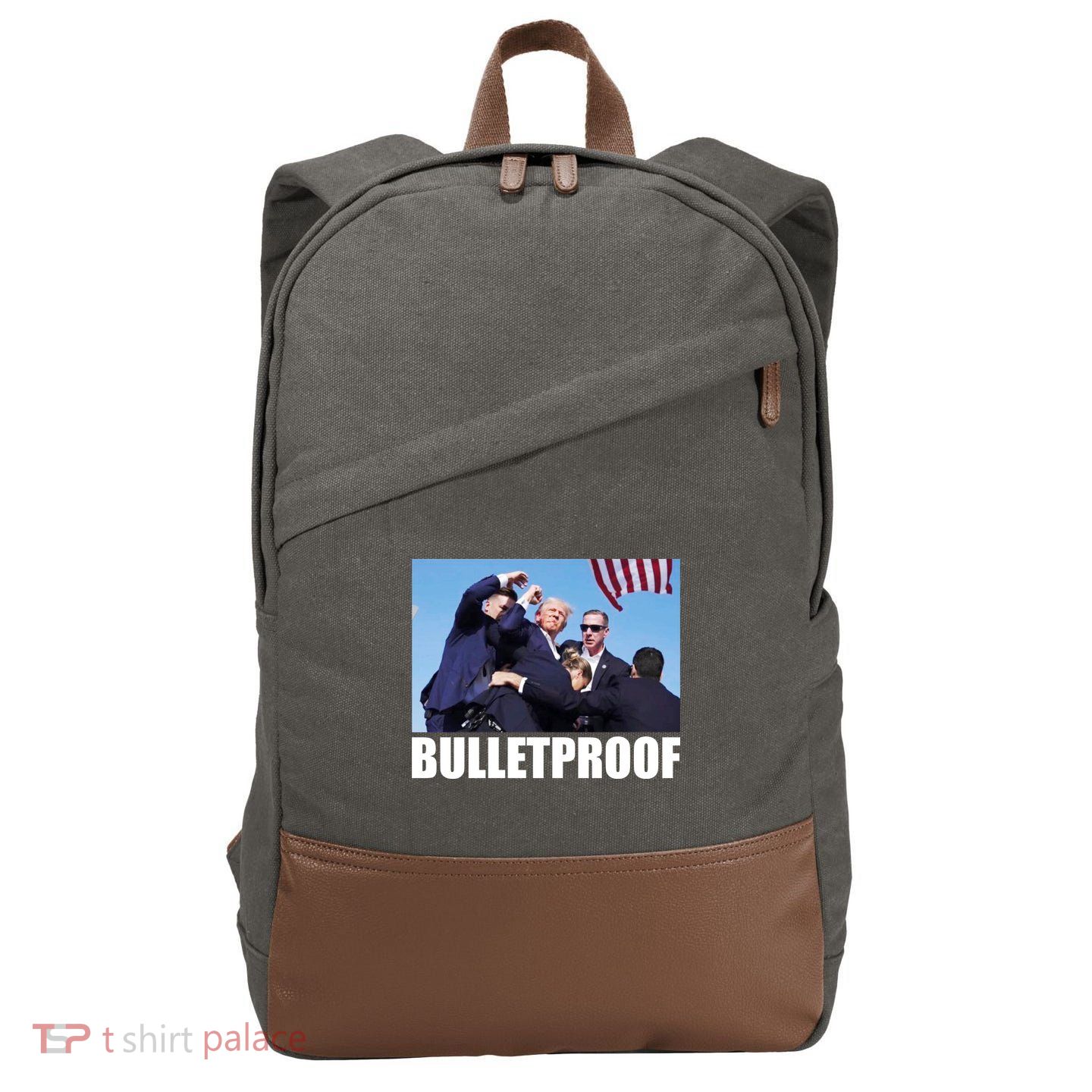 Bulletproof Trump 2024 Take America Back Pennsylvania Rally Cotton Canvas Backpack