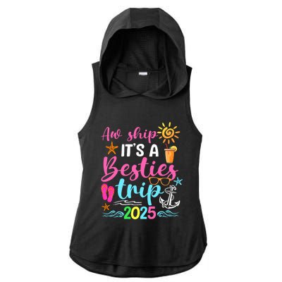 Besties Trip 2025 Friend Cruise Trip Summer Vacation Ladies PosiCharge Tri-Blend Wicking Draft Hoodie Tank