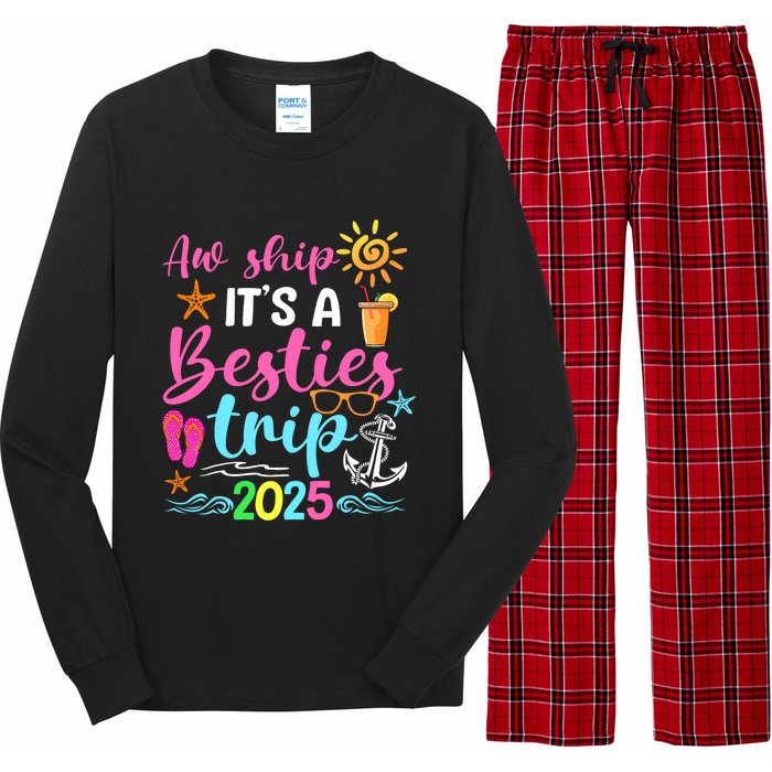 Besties Trip 2025 Friend Cruise Trip Summer Vacation Long Sleeve Pajama Set