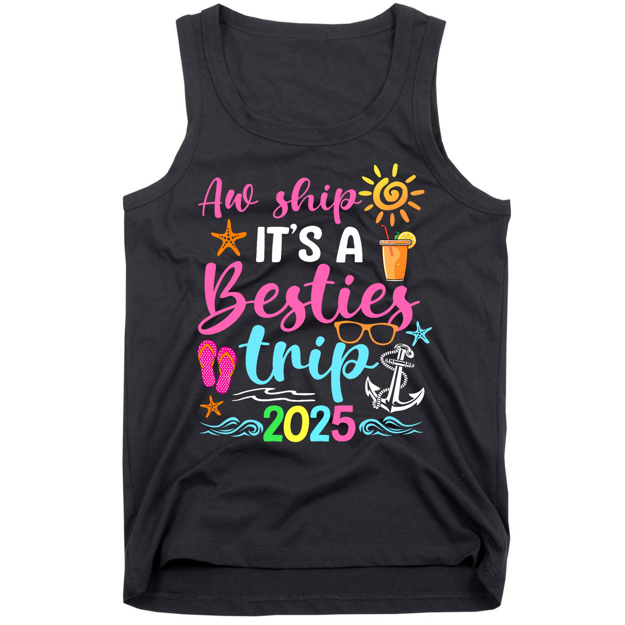 Besties Trip 2025 Friend Cruise Trip Summer Vacation Tank Top