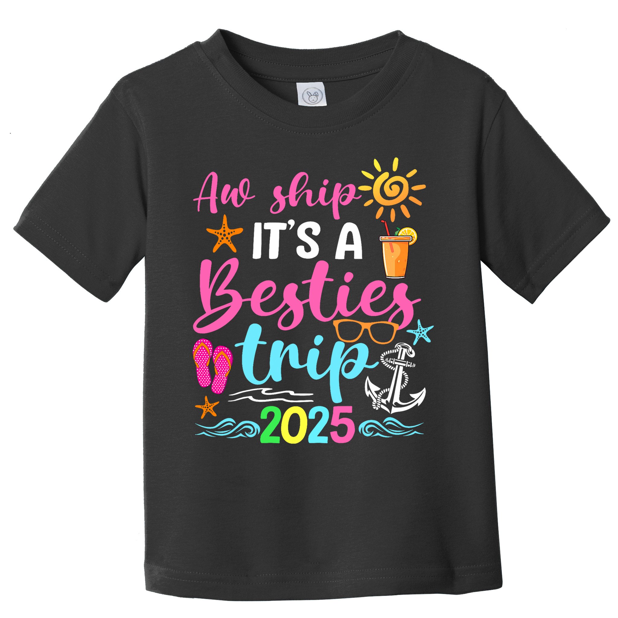 Besties Trip 2025 Friend Cruise Trip Summer Vacation Toddler T-Shirt