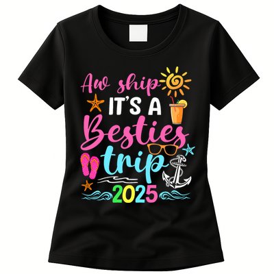 Besties Trip 2025 Friend Cruise Trip Summer Vacation Womens T-Shirt