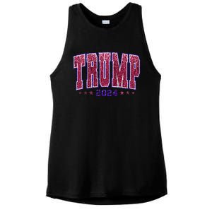 Bling Trump 2024 President Make America Trump Again Ladies PosiCharge Tri-Blend Wicking Tank